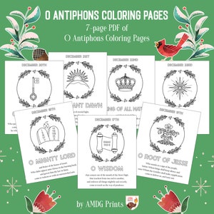 O Antiphons Coloring Pages - ENGLISH