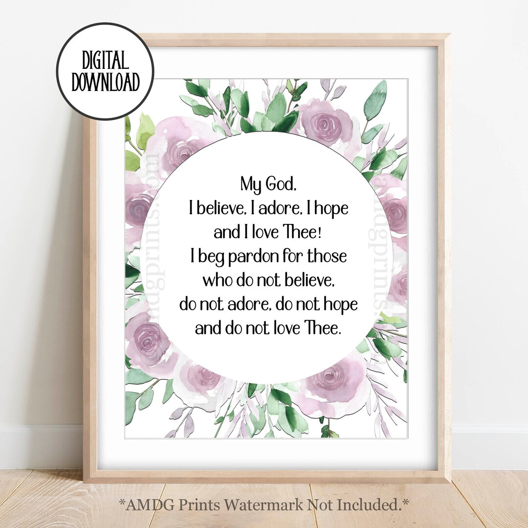 Fatima Prayer; Two Versions Included - Etsy