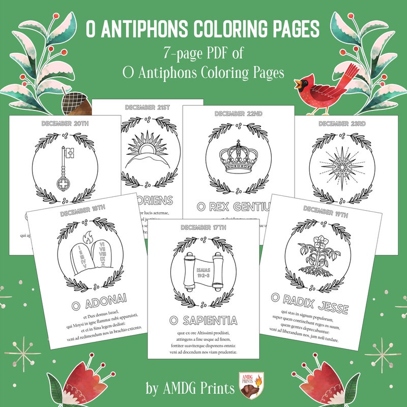O Antiphons Printable - Etsy