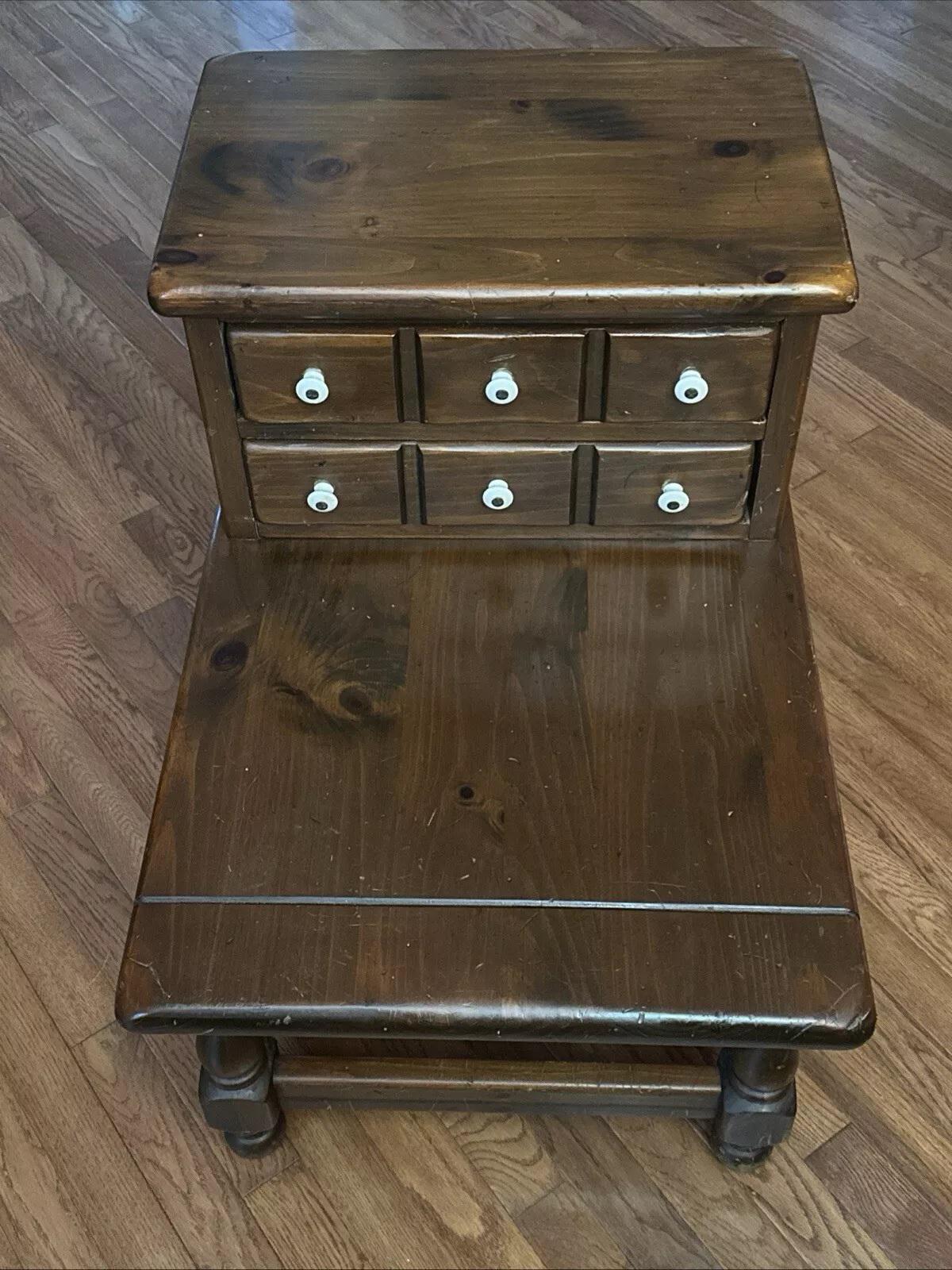 【希少品】Ethan Allen ローテーブル 2段　アメリカ製　送料込み 希少品】Ethan Allen ローテーブル 2段 アメリカ製 送料込み