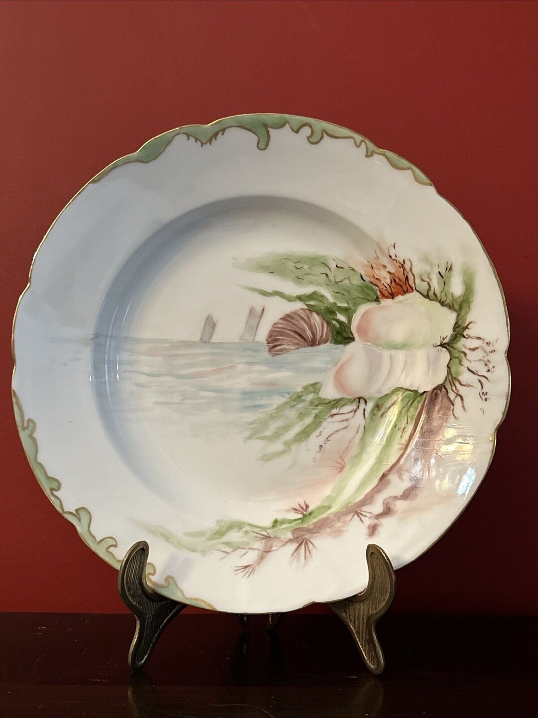 J.P. LIMOGES France Antique 1902 Rimmed Soup Salad Pasta Bowls 9 Rare