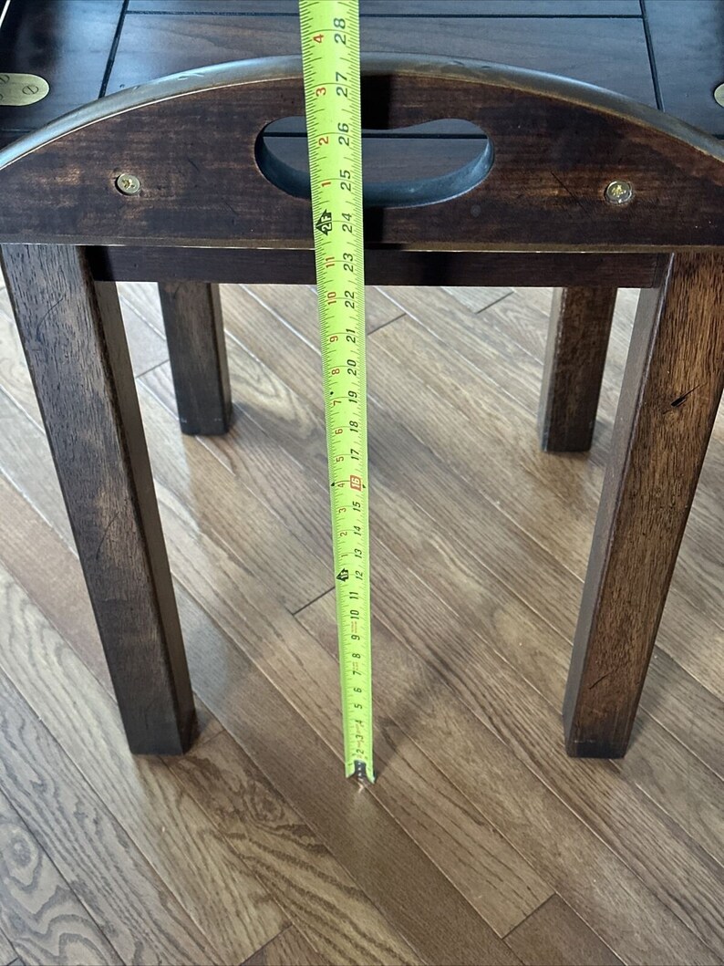 Vintage Bombay Co Style Solid Wood Butler Servingtray W/stand Etsy