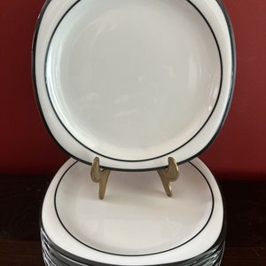 6 Rosenthal Concept 5 Anthracite Black Suomi Salad Dessert Plates Set New