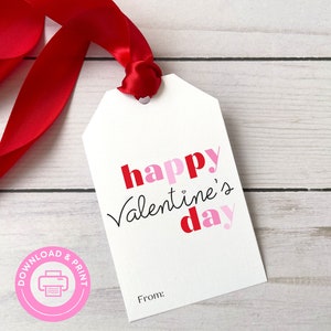 PRINTABLE Valentine Tags, Instant Download Printable Valentine Card, Classroom Valentines, School Valentines Favor Tag, Treat Tag, Gift Tag