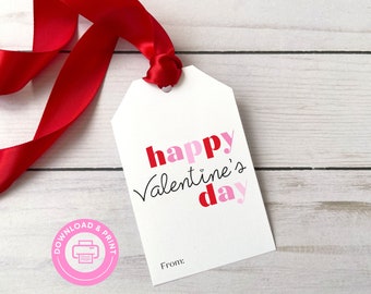 AFDRUKBARE Valentijnstags, Instant Download afdrukbare Valentijnskaart, klas Valentijnsdag, school Valentijns gunst tag, traktatie tag, cadeau tag