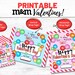 PRINTABLE Valentine Card, M&amp;M Valentine Card, Printable Classroom ...