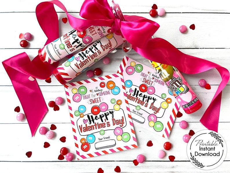 PRINTABLE Valentine Card M&amp;M Valentine Card Printable - Etsy