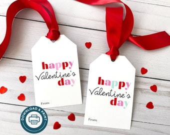 AFDRUKBARE Valentijnstags, Instant Download afdrukbare Valentijnskaart, klas Valentijnsdag, school Valentijns gunst tag, traktatie tag, cadeau tag