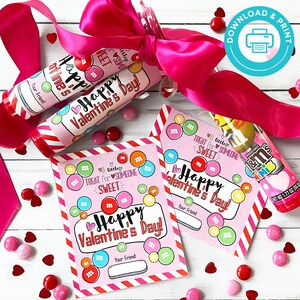 PRINTABLE Valentine Card, M&amp;M Valentine Card, Printable Classroom ...