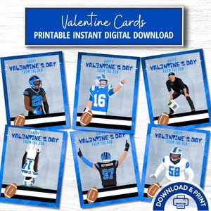 Lions Valentines, IMPRIMÍVEL Download instantâneo Futebol Valentine, Fácil cartão de crianças Valentines, St. Brown Detriot Valentine, Esportes Valentines
