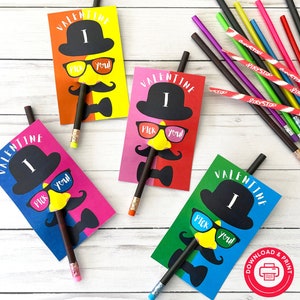 Neus plukken grappige Valentijnskaart, afdrukbare klas Valentijnskaart, potloodhouder Valentijn, Pixie Sticks Valentijn, stro Valentijnskaart