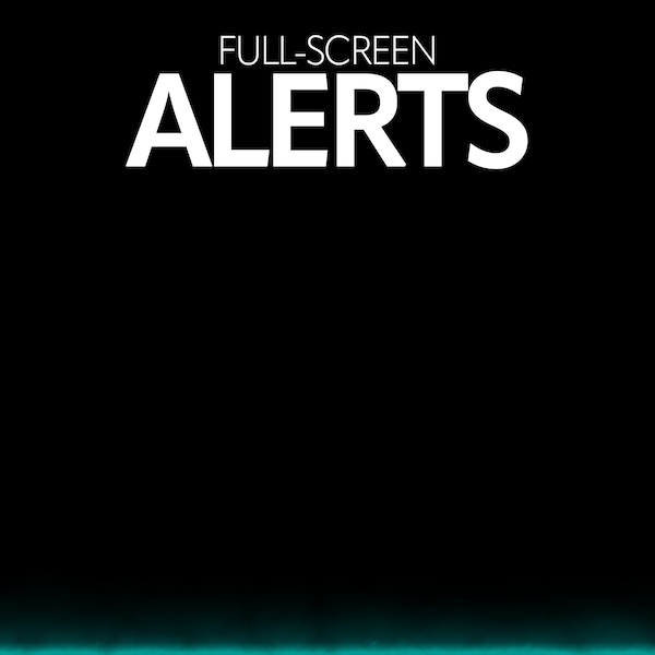 Fog Minimal Full-Screen Alerts, 10 Colors with 6 Sounds, Animated Light Stream Overlays for Streamers, Twitch YouTube Facebook Kick