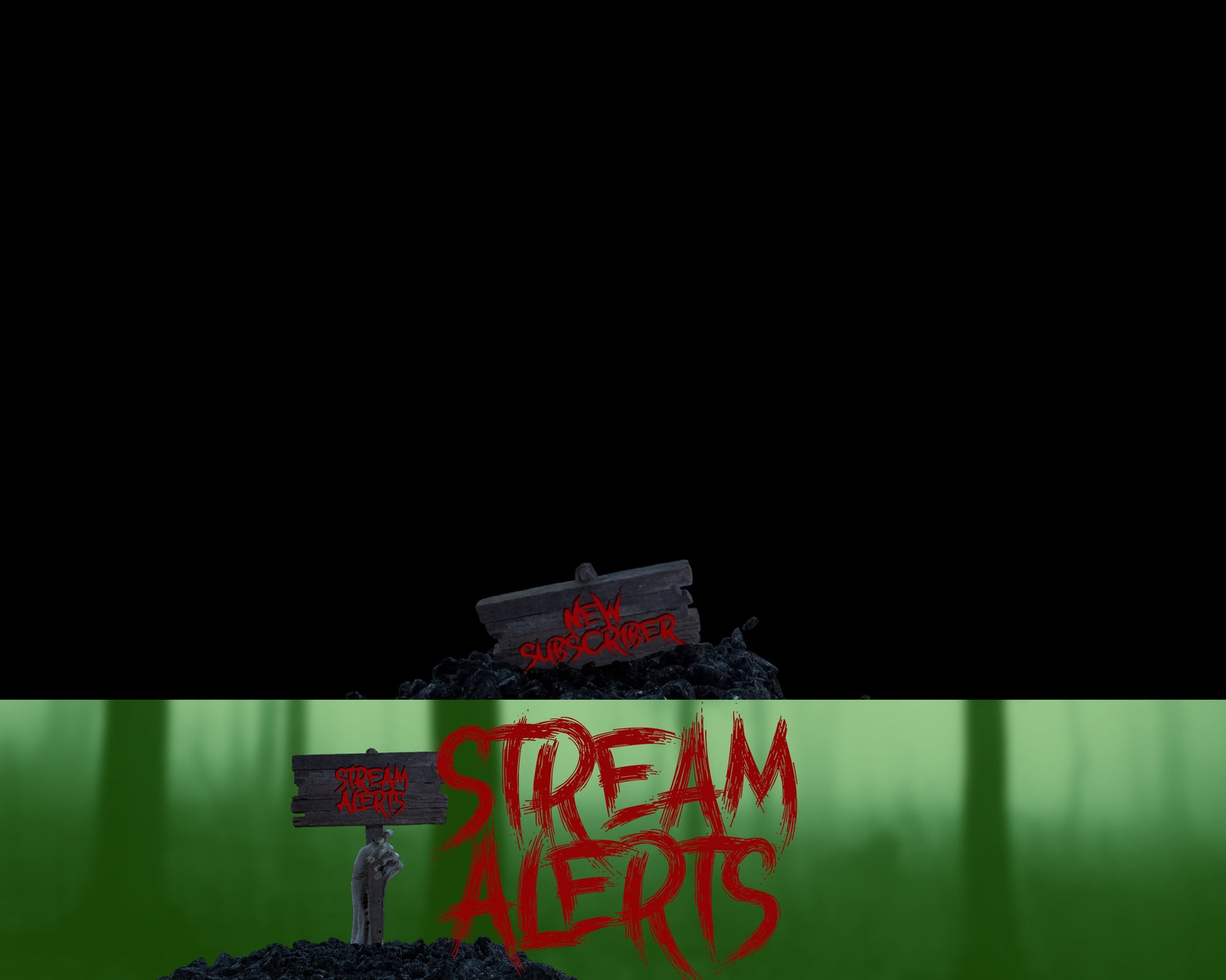 Zombie Alerts for Twitch Streams Spooky Horror Halloween Etsy