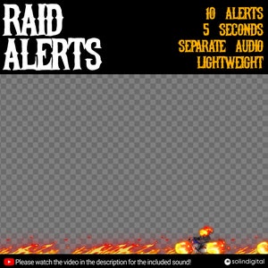 Skeleton Biker Raid Alerts for Twitch, Animated Fire Skull Hell Rider ...