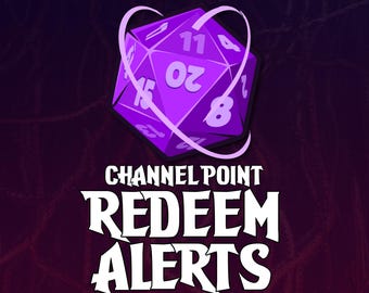 Dice Roll Redeem Alerts for Twitch, Animated Dragon Dungeon Tabletop Channel Point Overlay, DnD Game Graphics Assets for Streamers & VTubers