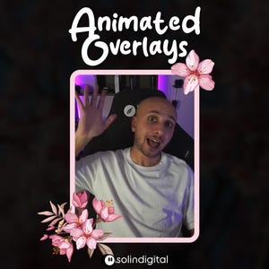 Sakura-kameraöverlägg | Animerad och statisk körsbärsblomswebbkamerakant | 6 former och rundhetsalternativ | OBS Streamlabs-överlägg | VTuber-tillgång