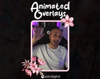 Sakura Camera Overlay | Animated & Static Cherry Blossom Webcam Border | 6 Shapes Roundness Options | OBS Streamlabs Overlay | VTuber Asset
