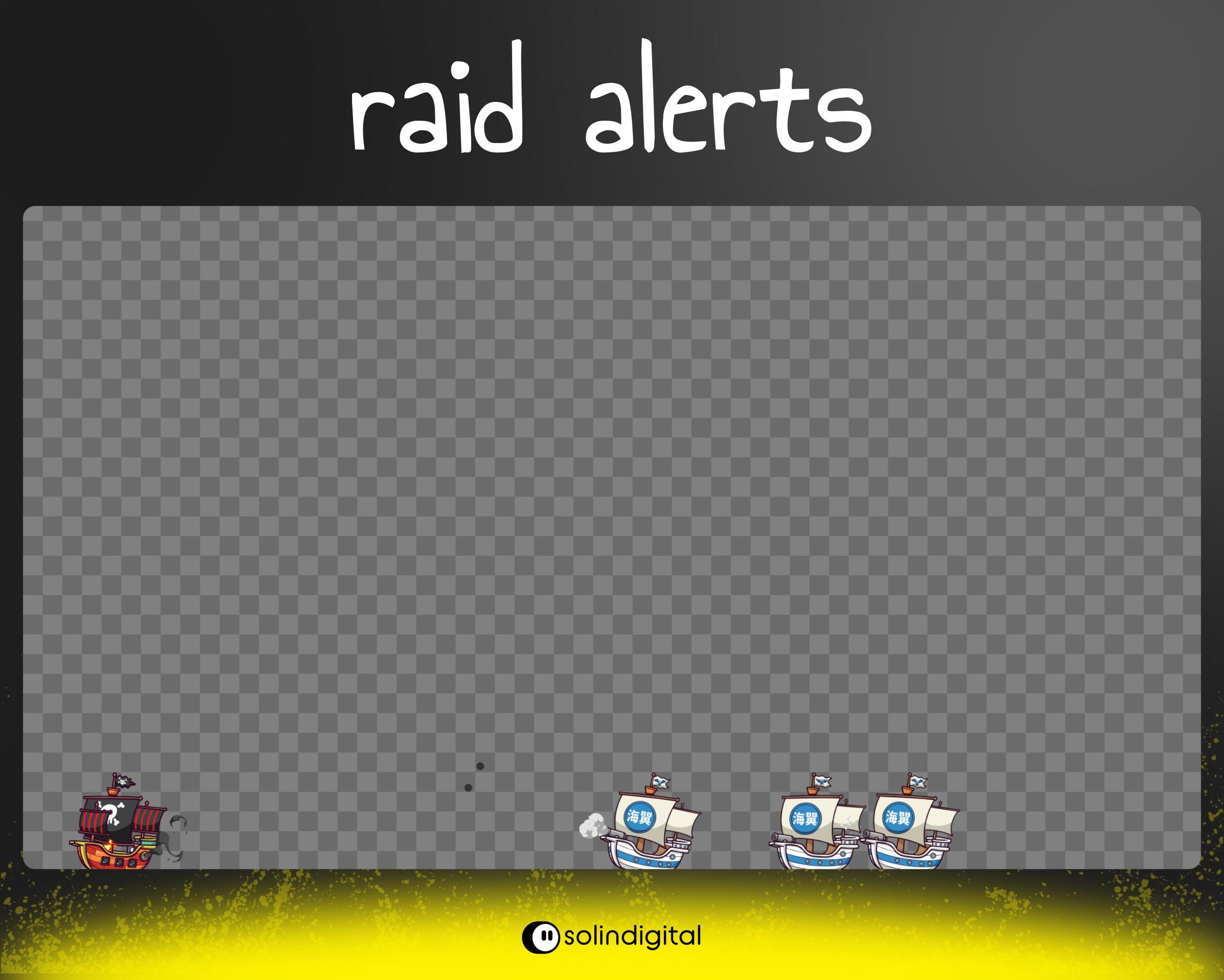 Pirate Chase Raid Alerts for Twitch, Animated One Sea Thieves Piece ...