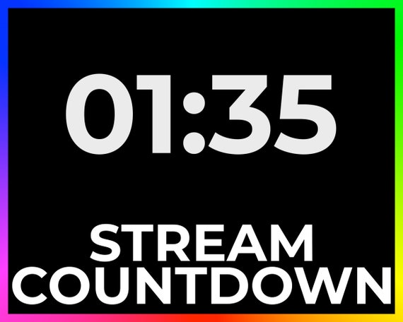 Stream Countdown Stream Starting Timer With Multiple Fonts 5 - Etsy UK