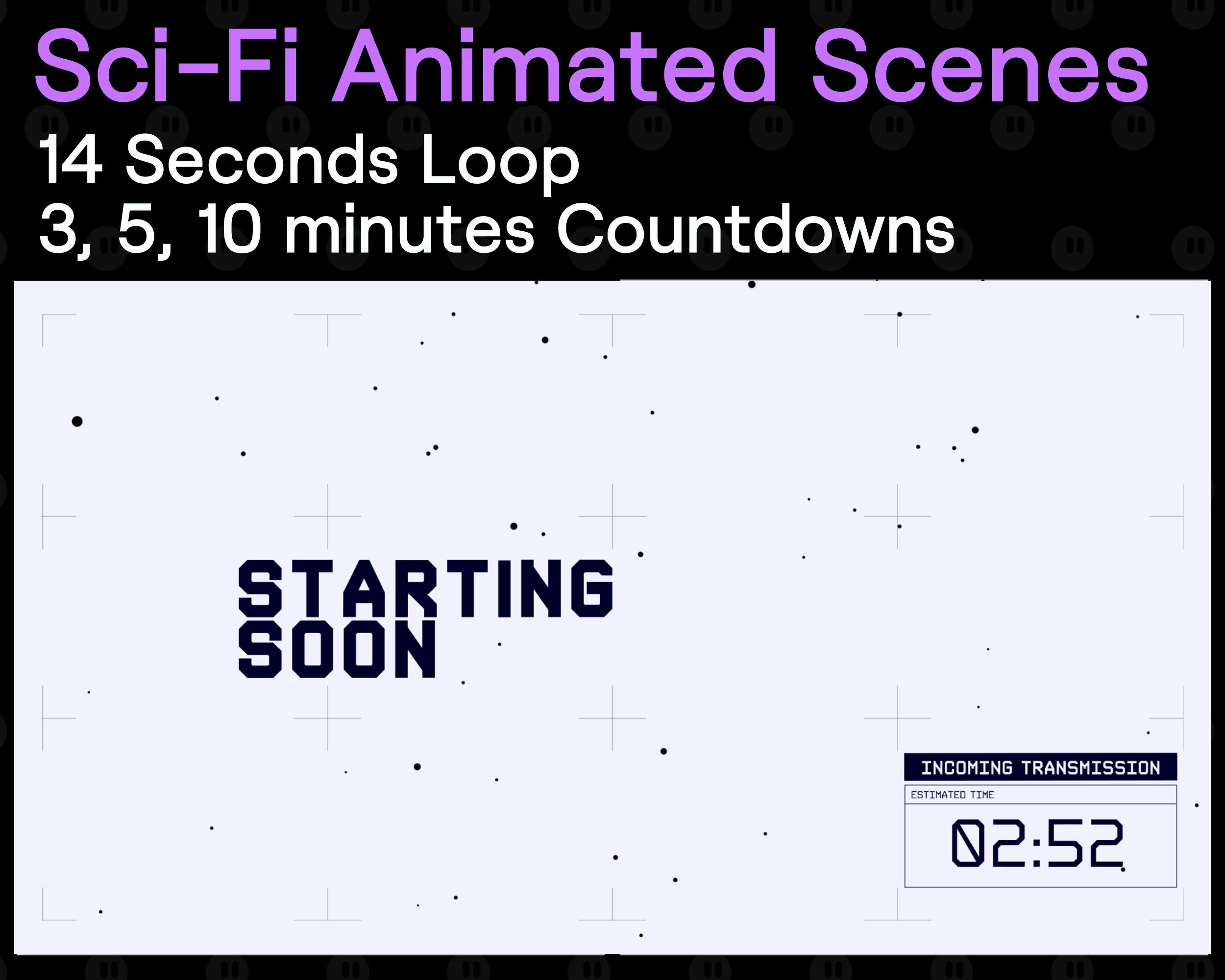 Sci-fi Animated Scenes With Countdowns, BRB, Be Right Back, Starting ...