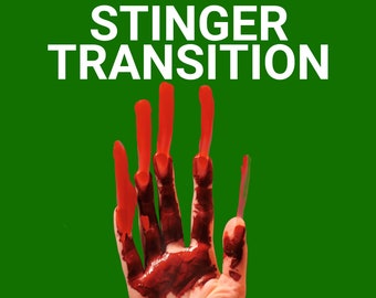 Bloody Hand Stinger Transition, Animated Twitch Overlays, Spooky Halloween Horror Twitch Transitions with Sound for Streamers