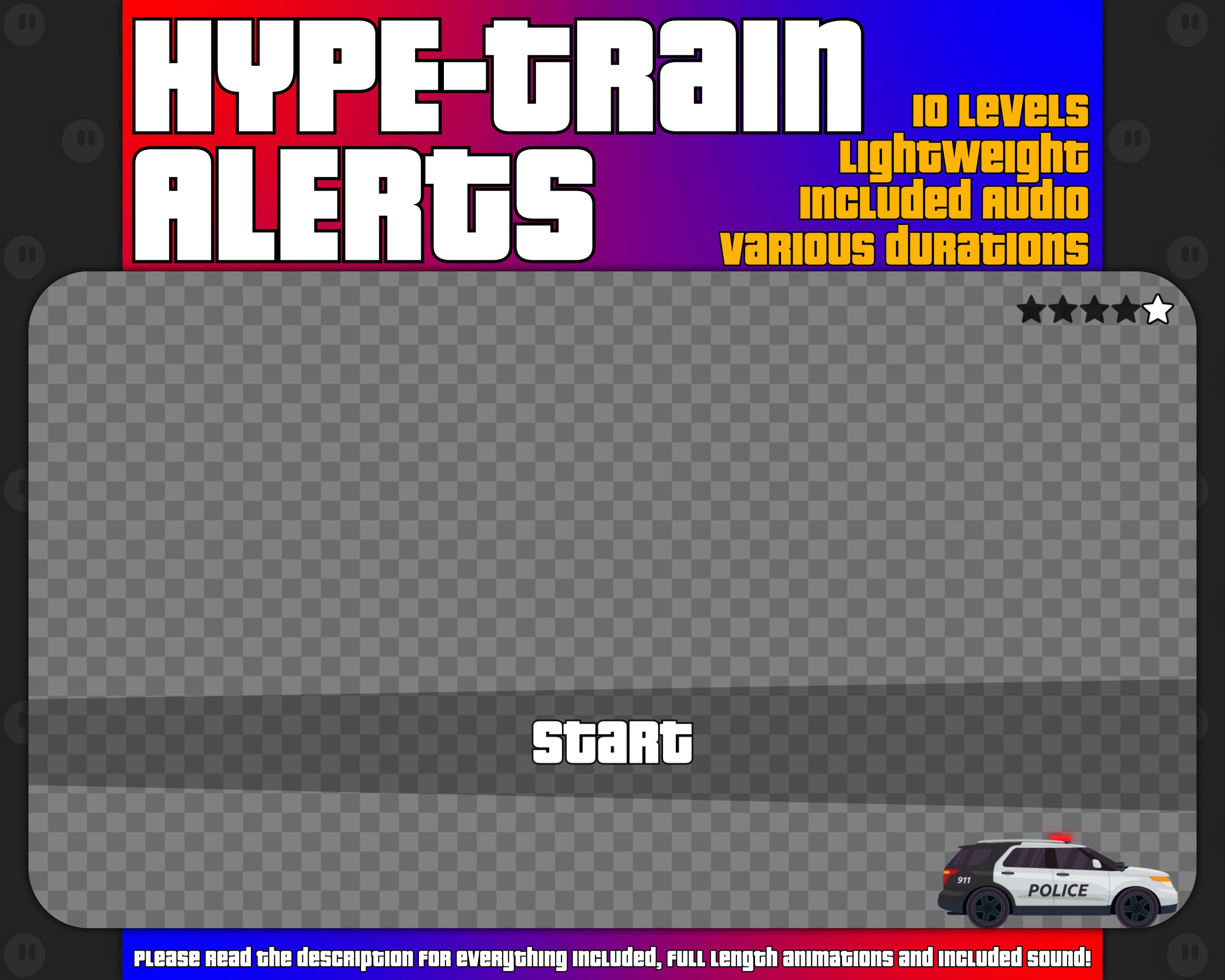 Police Chase Hype Train Alerts With Levels, Cops Grand Auto Speed ...