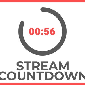 Circle Stream Countdown, Stream Starting Timer, 5 Minutes, Changeable Colors