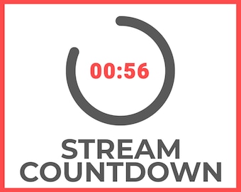 Kreis Stream Countdown, Stream Start Timer, 5 Minuten, veränderbare Farben