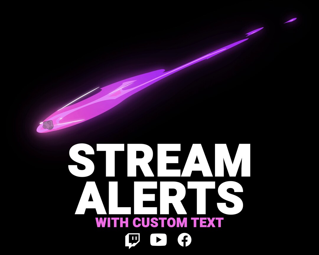 Meteor Text Meteor Animated Alerts With Custom Text, Comet Fall Impact and Fire ...