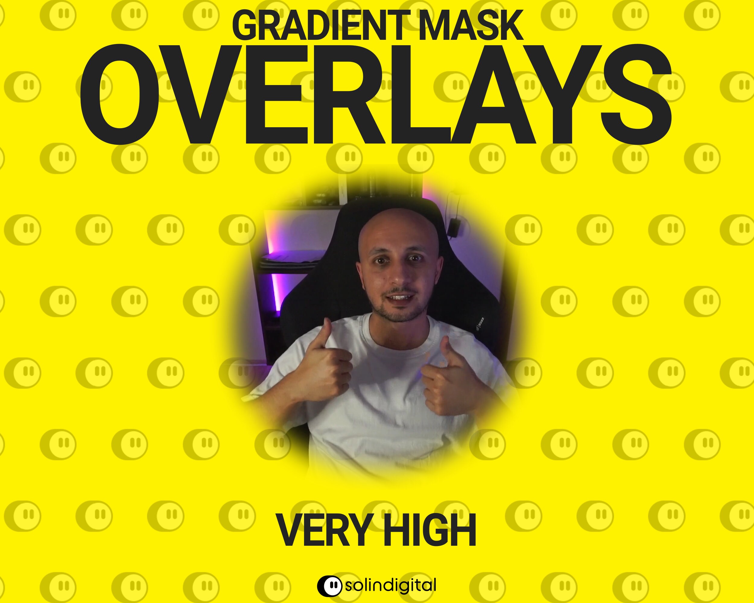 Transparent Gradient Mask Overlays, Fading Camera Borders for Streaming ...