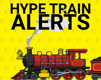Locomotive Hype Train Alerts with Levels, Steam Train Twitch Alerts, Start - Level Up - All Time High, Animated Twitch Overlays with Sound