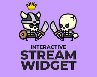Tiny Skeletons Stream Widget | Champion Arena Subscriber Battles for Twitch, YouTube & Kick | StreamElements Interactive OBS Stream Overlay