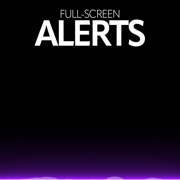Wavelet Minimal Full-screen Alerts, 10 Colors with 6 Sounds, Animated Light Stream Overlays for Streamers, Twitch YouTube Facebook Kick