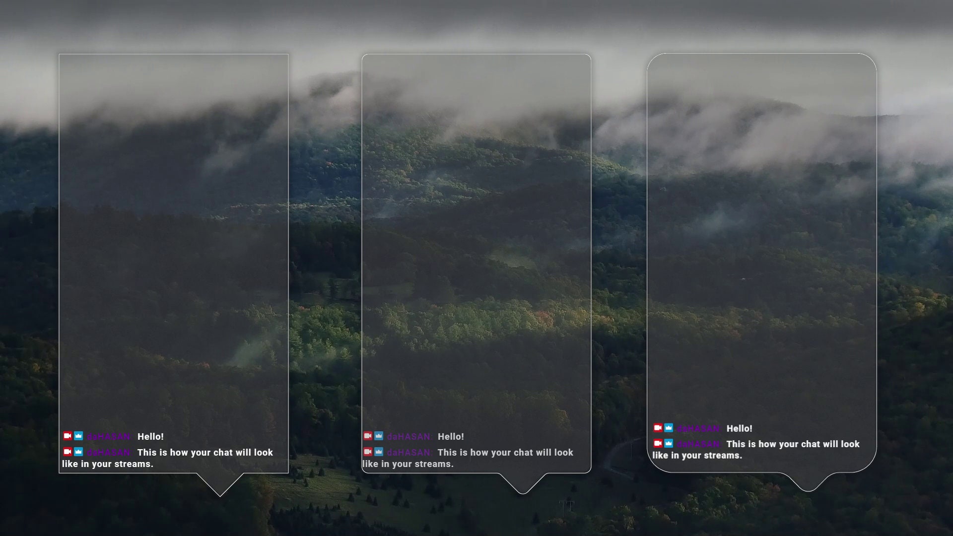 Twitch Chat Box, Scalable, Mix and Match Stream Overlays for OBS, Semi ...