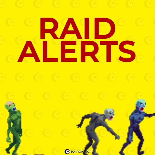 Zombie Raid Alerts for Twitch Streamers, Spooky Halloween Horror Stream Overlay, Animated Graphics for Twitch YouTube Facebook & Kick