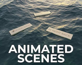 Scènes animées ocean, Be Right Back, BRB, Stream Starting and Ending Soon Écrans animés, Superpositions Twitch pour Streamers