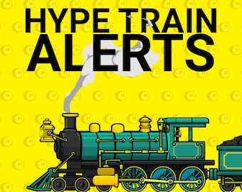 Locomotive Hype Train Alerts with Levels, Steam Train Twitch Alerts, Start - Level Up - All Time High, Animated Twitch Overlays with Sound