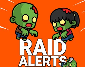 Chibi Zombies Raid Alerts, Cute Spooky Halloween DBD Host Funny Animated Overlay Assets, Twitch YouTube Facebook Kick Streamers & VTubers