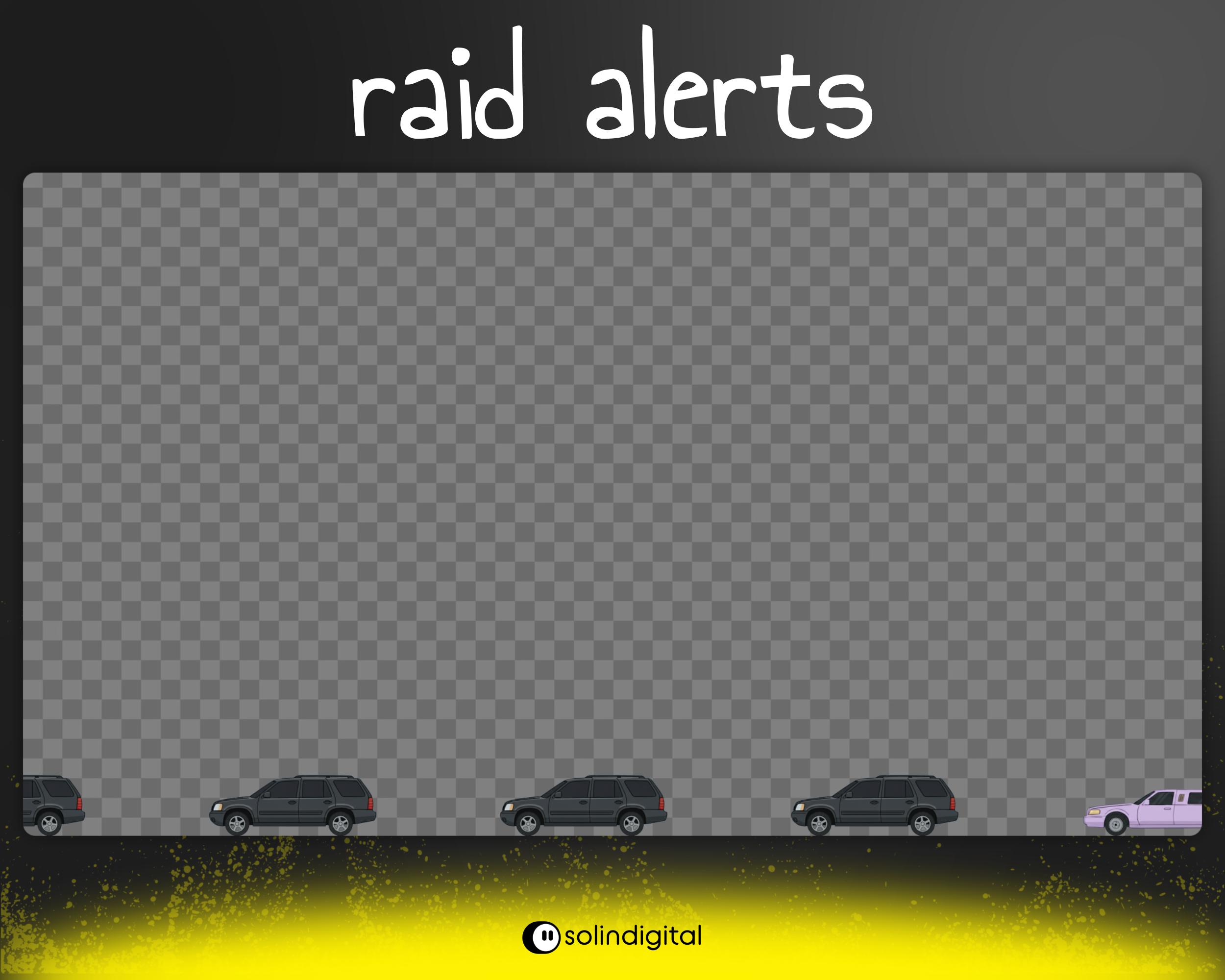 Raid Animation Button Limo Raid Stream Alerts | Animated SUV Convoy Levels | One-click ...