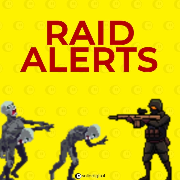 COD Zombie Raid Alerts for Twitch Streamers, Spooky Halloween Stream Overlay, Duty Call Animated Graphics for Twitch YouTube Facebook & Kick