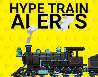 Locomotive Hype Train Alerts with Levels, Steam Train Twitch Alerts, Start - Level Up - All Time High, Animated Twitch Overlays with Sound