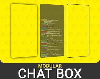 Modular Twitch Chat Box, 3 Layers, 5 Shapes, 11 Transparency, 4 Roundness, Any Color, Scalable Stream Chatbox Overlay Widget for OBS & SLOBS