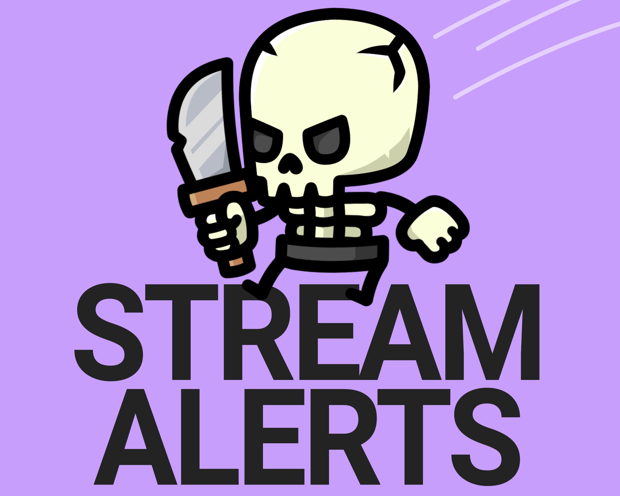 Good Follow Alert Tiny Skeleton Alerts, Follower Subscriber, Cute Kawaii Chibi Animated ...