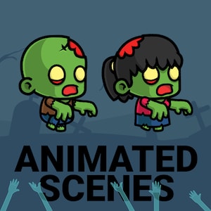 Graveyard Zombies Animated Scenes, BRB, Be Right Back, Starting Soon Twitch Overlays for Streamers, Spooky Scary Horror Halloween Cemetery
