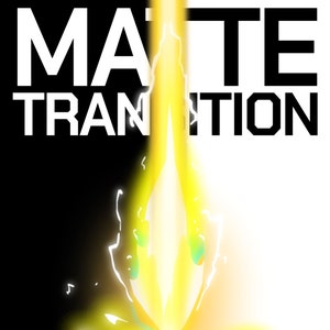 May include: A yellow and white graphic with the text "MATE TRANSITION" in black. The graphic features a yellow flame-like shape in the center.