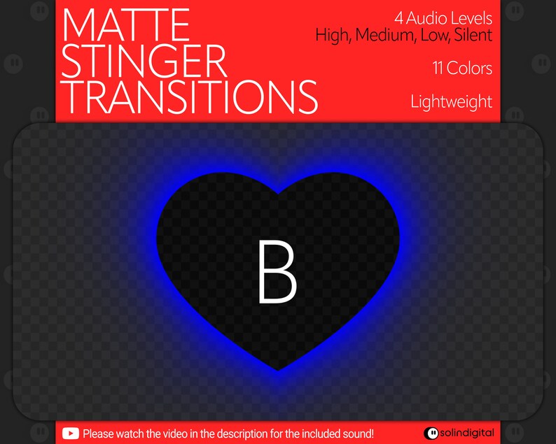 Heart Matte Stinger Transitions, Cute Love Valentine's Day Animated ...