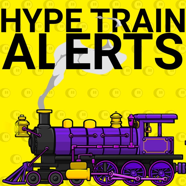 Locomotive Hype Train Alarme mit Levels, Steam Train Twitch Alarme, Start - Level Up - All Time High, Animierte Twitch Overlays mit Ton