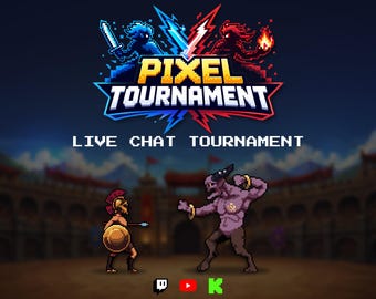 Pixel Tournament Stream Widget | Interactive Chat Arena Game for Twitch, Kick & YouTube