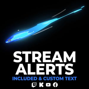 Meteor Stream Alerts, Comet Fall Impact Fire Overlay Sound Assets with Custom Text for Twitch, YouTube, Facebook, Kick Streamers & VTubers