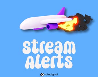 Falling Plane Stream Alerts | Dear Passenger Twitch Alerts | Animated OBS Streamlabs | StreamElements One Click Install | Full HD WebM